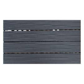 BLACK WPC TILE WITH LINES