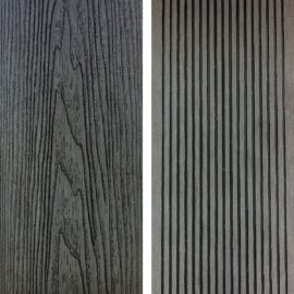 WPC Wood 3D Impression Dark Grey